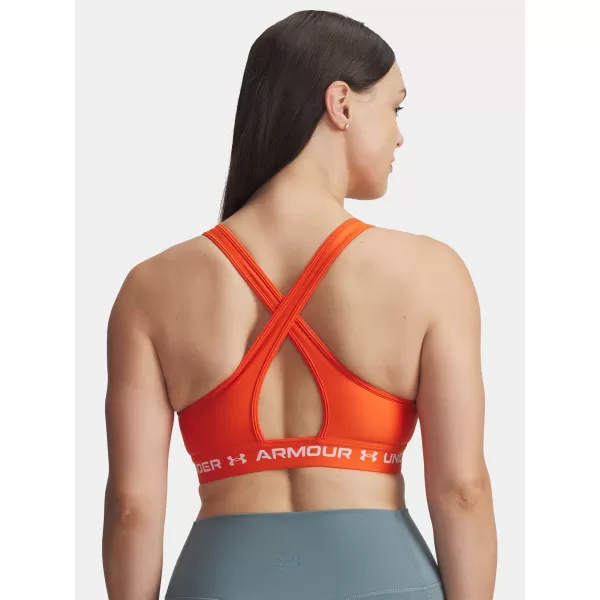  Дамски сутиен UNDER ARMOUR CROSSBACK MID BRA 1361034-844 ОРАНЖЕВО 