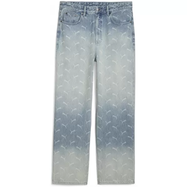  Мъжки панталон PUMA ROCKY LASER MONOGRAM DENIM 633428-01 ИЗБЕЛЯЛ ДЕНИМ/AOP 