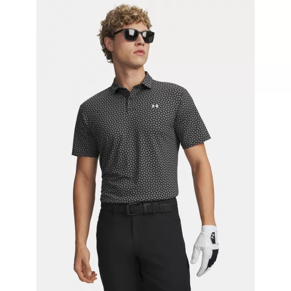  Мъжка тениска UNDER ARMOUR T2G PRINTED POLO 6012304-001 ЧЕРЕН 