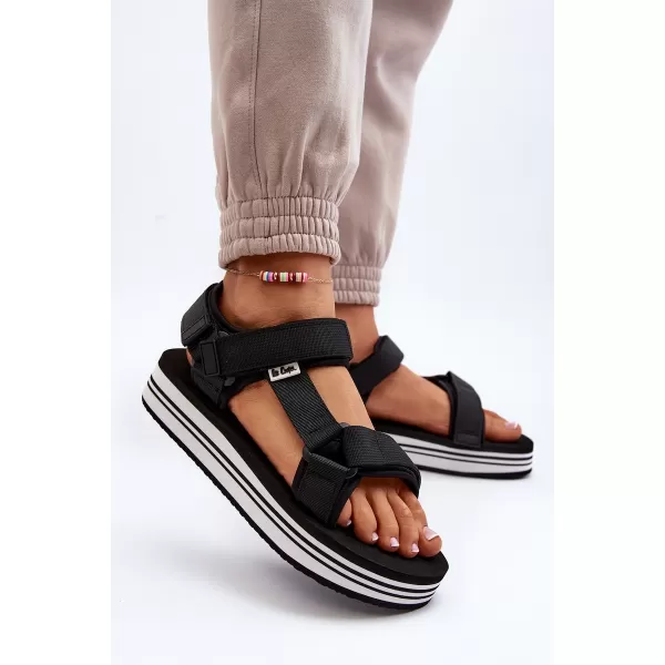  Дамски сандали LEE COOPER LCW-24-05-2753L ЧЕРНО/БЯЛО 