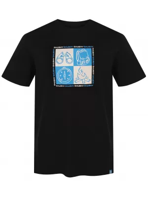Мъжка тениска HUSKY TEE SQUARE M ЧЕРЕН