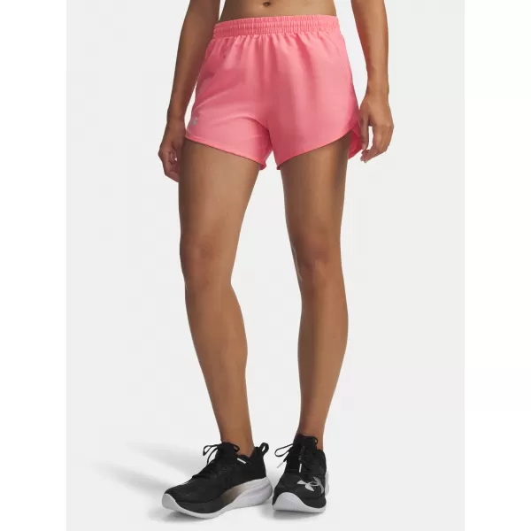  Дамски шорти UNDER ARMOUR UA FLY BY 3'' SHORTS 1382438-602 РОЗОВО 