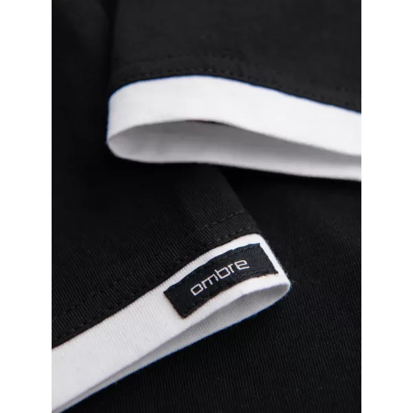  Мъжка тениска OMBRE OM-TSCT-0256 ЧЕРЕН 