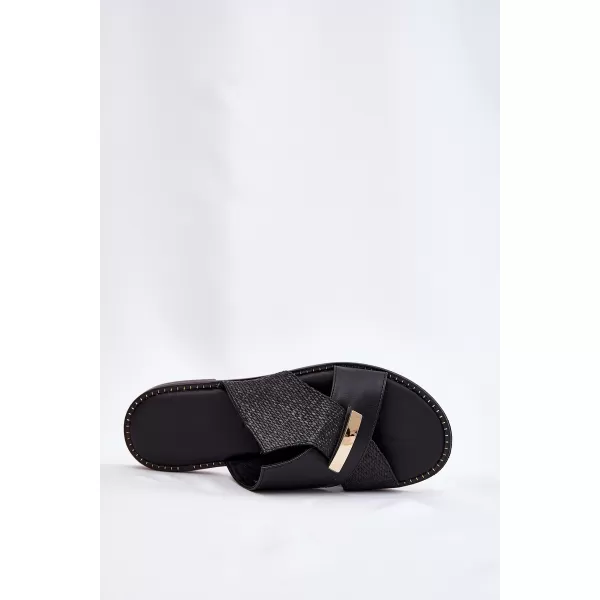  Дамски чехли VINCEZA 17385 ЧЕРЕН 