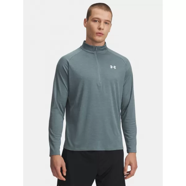  Мъжка тениска UNDER ARMOUR UA TECH TEXTURED 1/2 ZIP 1382797-587 СИНЬО 