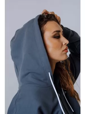 Суичър с цип POWER 895 GREY Nebbia