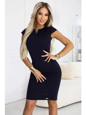 Рокля NUMOCO 608-2 ТЪМНО СИНЬО