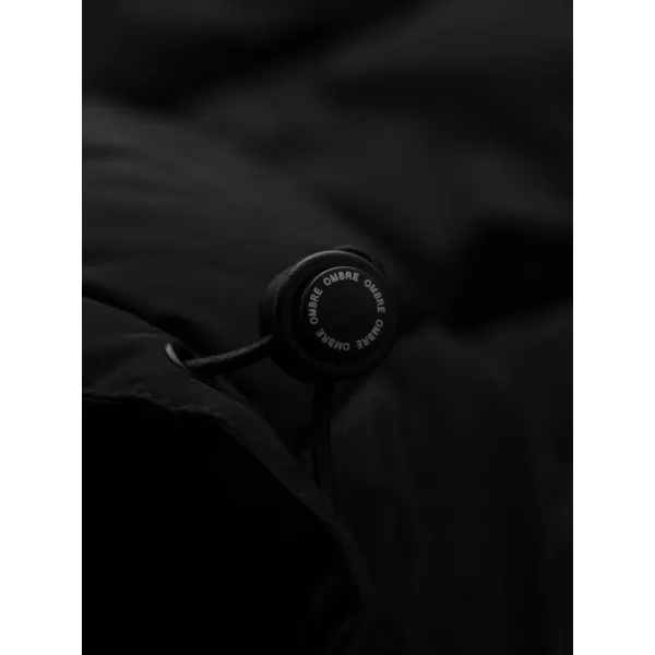  Мъжко зимно яке OMBRE OM-JALJ-0309 ЧЕРЕН 