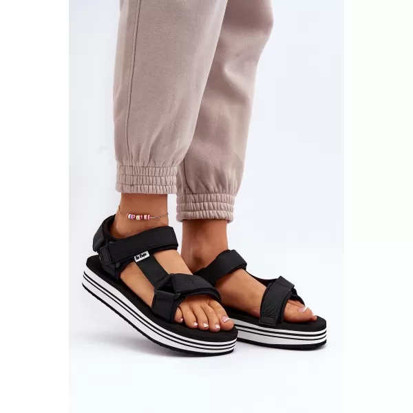  Дамски сандали LEE COOPER LCW-24-05-2753L ЧЕРНО/БЯЛО 