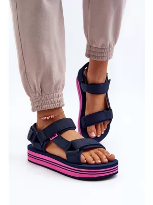 Дамски сандали LEE COOPER LCW-24-05-2753L ФЛОТ/ФУКСИЯ