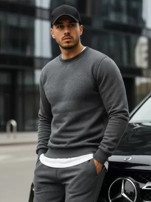 Мъжки суичър DSTREET BX2405 ТЪМНО СИВО