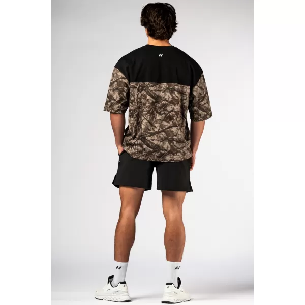  Овърсайз тениска POWER 898 LIGHT BROWN CAMO Nebbia 