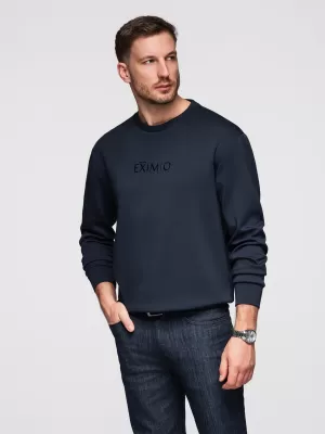 Мъжки суичър OMBRE OM-SNBC-0199 ТЪМНО СИНЬО