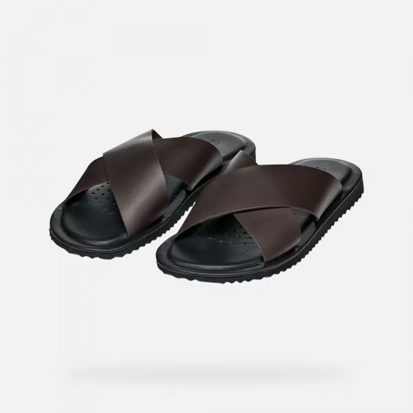  Мъжки чехли GEOX ERICE G002619 ЧЕРЕН 