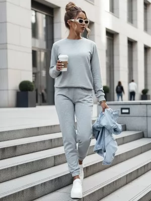 Дамски комплект DSTREET AY0816 СВЕТЛО СИВО
