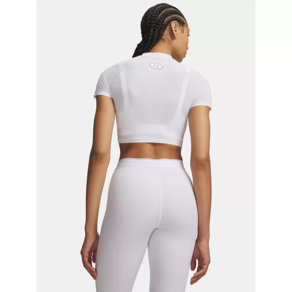  Дамска тениска UNDER ARMOUR HEATGEAR ELITE CROP MCK SS 6014710-100 БЯЛО 