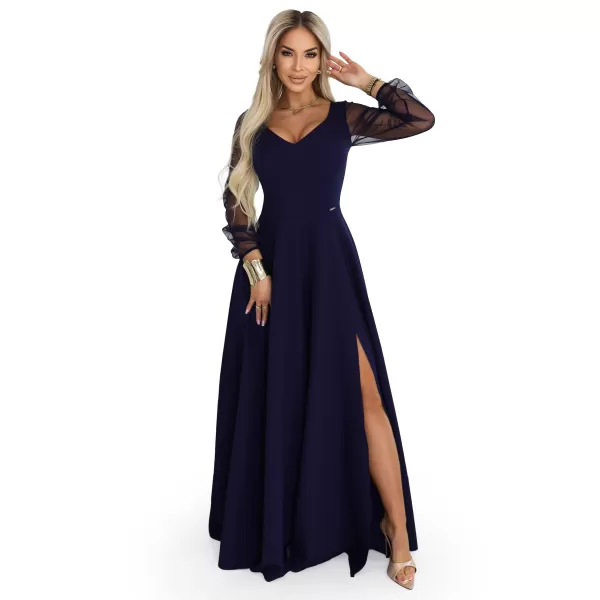  Рокля NUMOCO LORETTA 640-3 ТЪМНО СИНЬО 