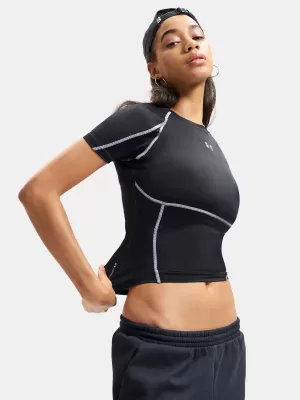 Дамска тениска UNDER ARMOUR HEATGEAR ELITE SS 6015368-008 ЧЕРЕН