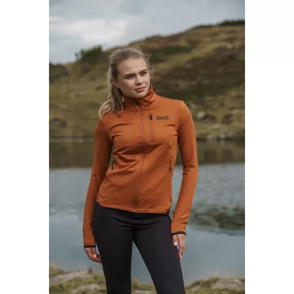  Дамски суичър powerfleece NORDBLANC SEDGE NBWFL8291 КАФЯВО 