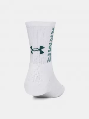Чорапи UNDER ARMOUR UA 3-MAKER 3PK MID-CREW 1373084-106 БЯЛО