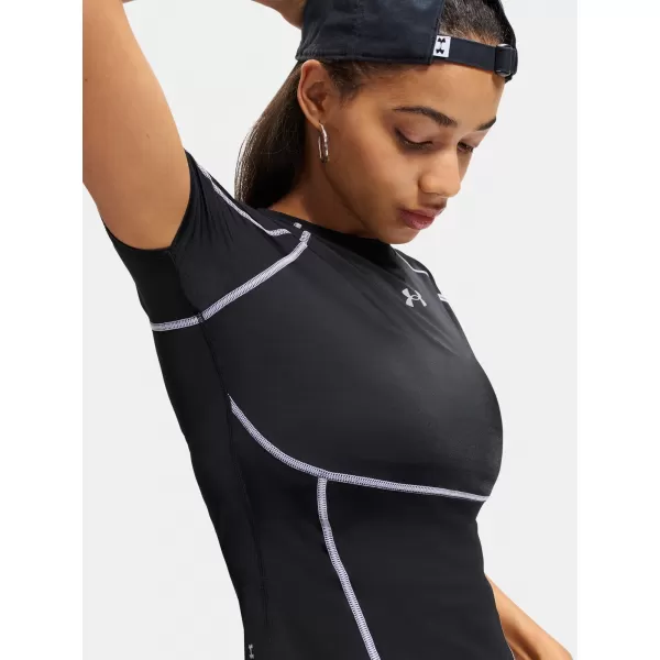  Дамска тениска UNDER ARMOUR HEATGEAR ELITE SS 6015368-008 ЧЕРЕН 
