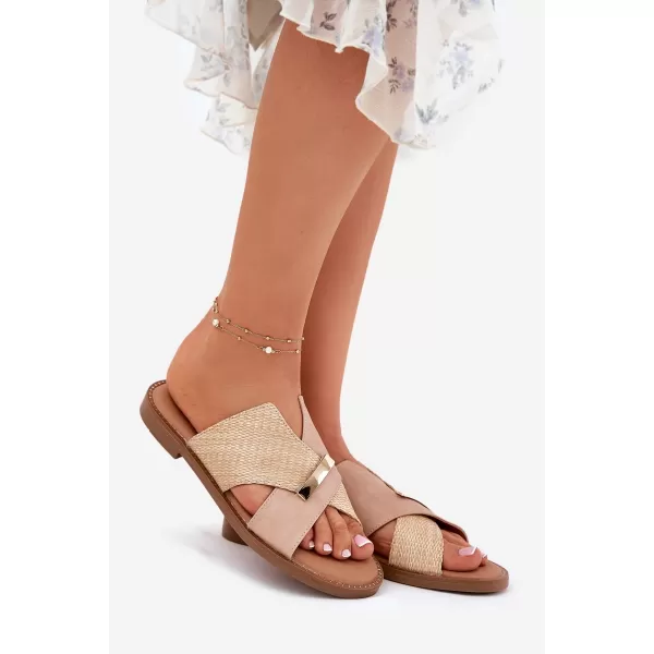  Дамски чехли VINCEZA 17385 БЕЖОВО 