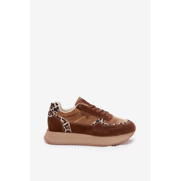 Дамски маратонки BIG STAR OO274A313 BROWN/BEIGE Big Star Shoes 