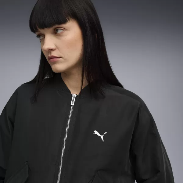 Дамско яке PUMA T7 SATIN BOMBER JACKET 632168-01 ПУМА ЧЕРНА 