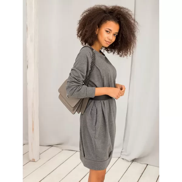  Рокля BASIC FEEL GOOD RV-TU-5184.93P ТЪМНО СИВО 