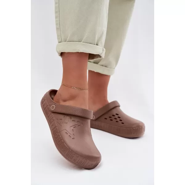  Дамски чехли BIG STAR TT274A085 КАФЯВО/БЕЖОВО Big Star Shoes 