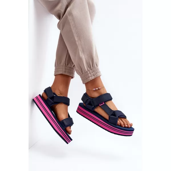  Дамски сандали LEE COOPER LCW-24-05-2753L ФЛОТ/ФУКСИЯ 