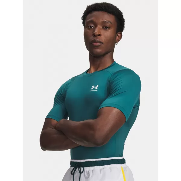  Мъжка тениска UNDER ARMOUR UA HG ARMOUR COMP SS ЗЕЛЕНО 