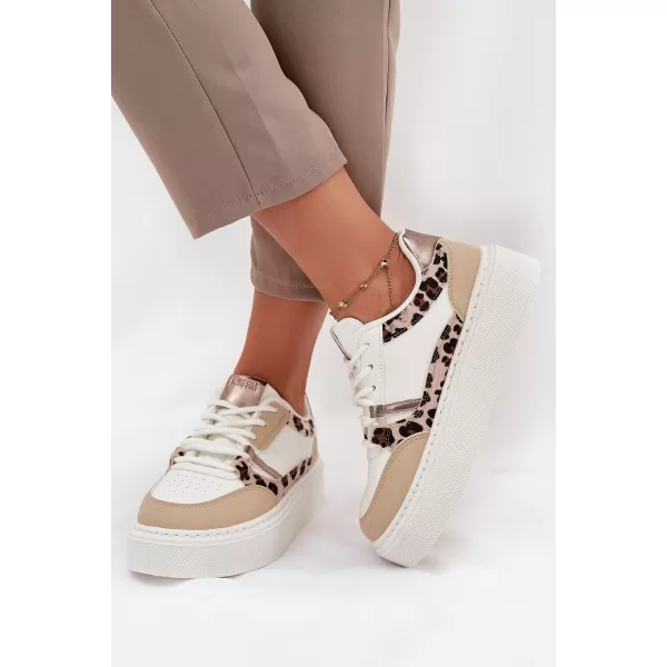  Дамски маратонки BIG STAR SS274357 WHITE/BEIGE Big Star Shoes 