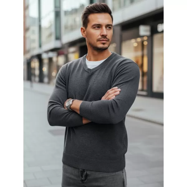  Мъжки пуловер DSTREET WX2316 СВЕТЛО СИВО 