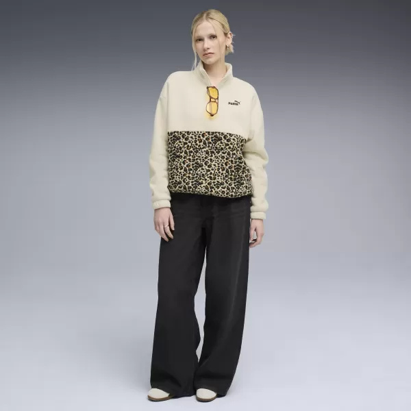 Дамски суичър PUMA ESS GRAPHIC ANIMAL CREW 688083-87 АЛПИЙСКИ СНЯГ 