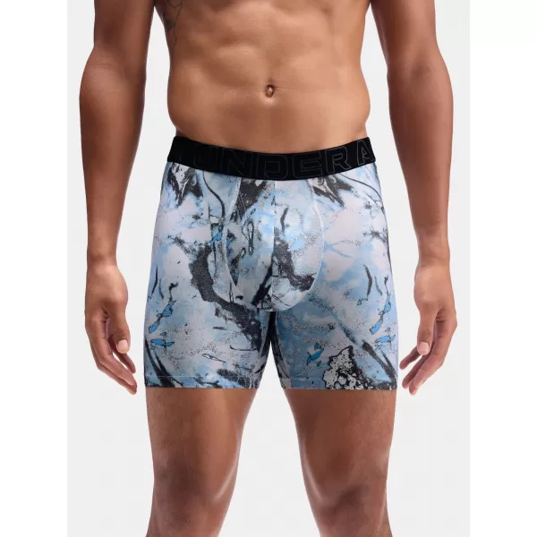  Мъжки боксерки UNDER ARMOUR UA PERFORMANCE TECH - PRINT 6IN - 1PK 1383875-101 ЧЕРЕН 