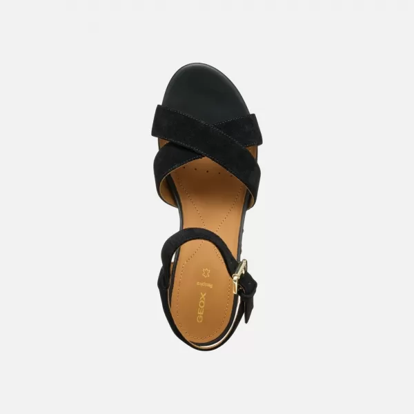  Дамски сандали GEOX ISCHIA CORDA G000706 ЧЕРЕН 