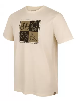 Мъжка тениска HUSKY TEE SQUARE M БЕЖОВО