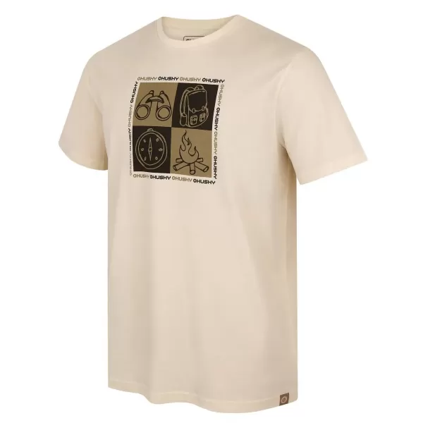  Мъжка тениска HUSKY TEE SQUARE M БЕЖОВО 