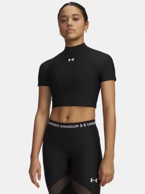 Дамска тениска HEATGEAR CROP MOCK SS 6010006-008 BLACK Under Armour