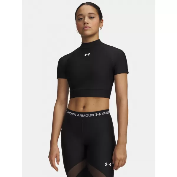 Дамска тениска HEATGEAR CROP MOCK SS 6010006-008 BLACK Under Armour 