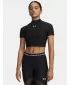 Дамска тениска HEATGEAR CROP MOCK SS 6010006-008 BLACK Under Armour