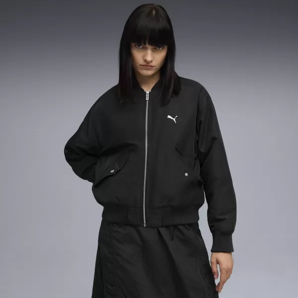  Дамско яке PUMA T7 SATIN BOMBER JACKET 632168-01 ПУМА ЧЕРНА 
