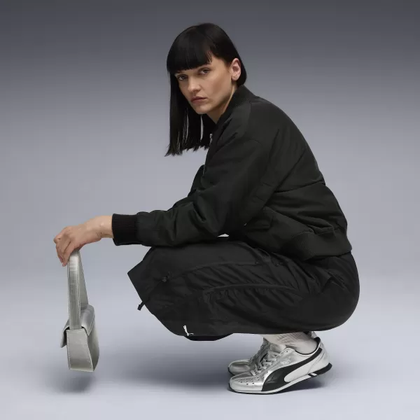  Дамско яке PUMA T7 SATIN BOMBER JACKET 632168-01 ПУМА ЧЕРНА 