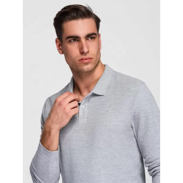  Мъжка тениска OMBRE OM-POBL-0162 СИВ МЕЛАНЖ 