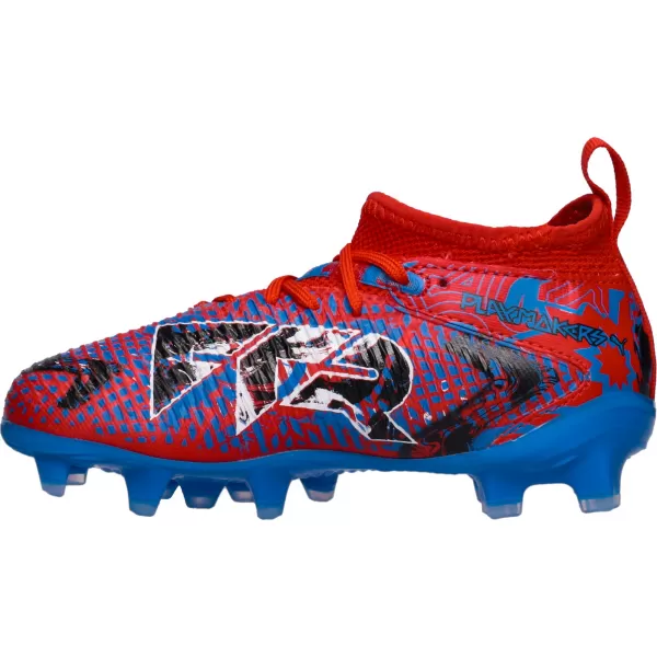  Детски обувки PUMA FUTURE 8 MATCH PLAY FG/AG JR 108750-01 ЧЕРВЕНИ/ЧЕРНИ/СИНИ/РОЗОВИ ПИКСЕЛИ 