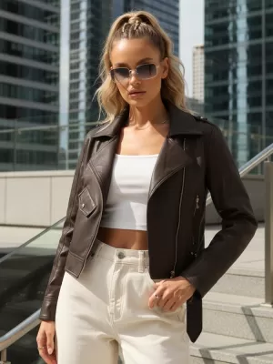 Дамско яке DSTREET TY5647 КАФЯВО