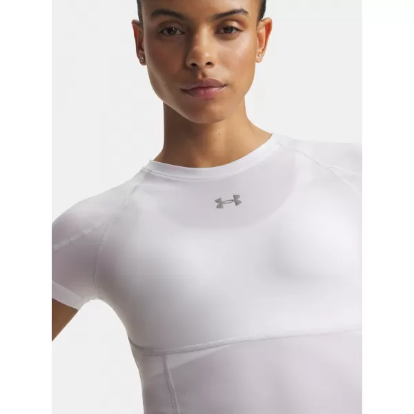  Дамска тениска UNDER ARMOUR HEATGEAR ELITE SS 6015368-100 БЯЛО 
