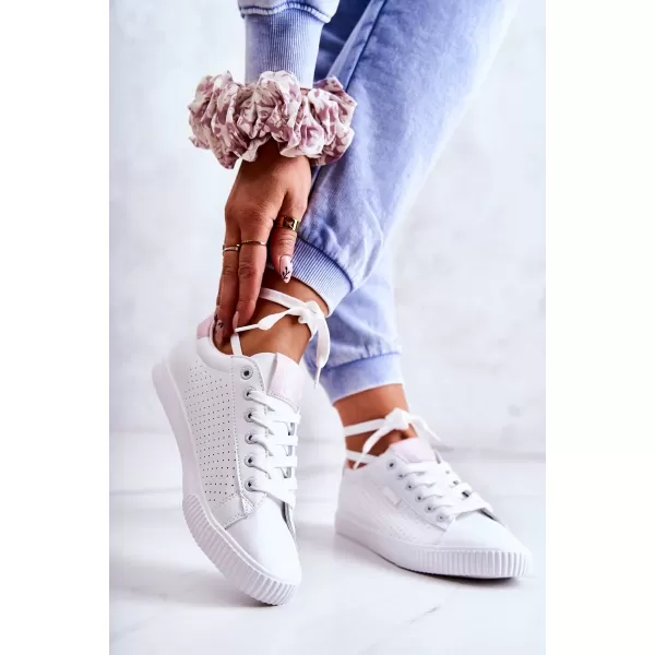  Дамски маратонки BIG STAR HH274073 WHITE/PINK Big Star Shoes 