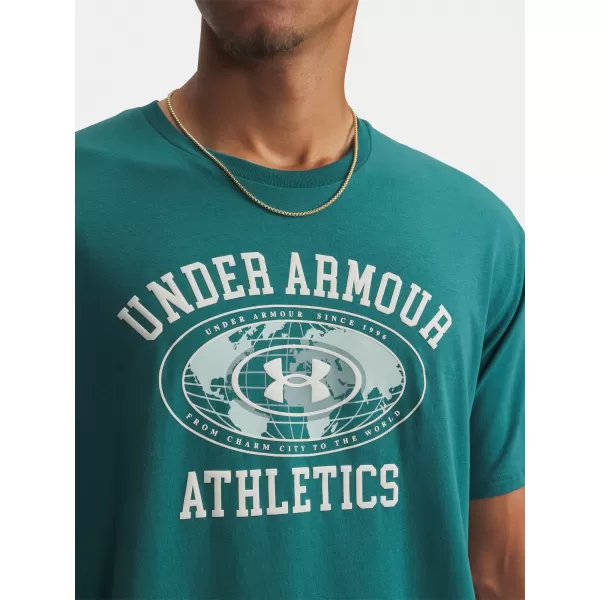  Мъжка тениска UNDER ARMOUR M 60/40S ARMOR GLOBE SS 6009261-338 ЗЕЛЕНО 
